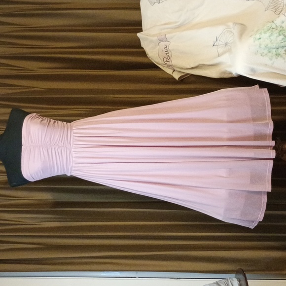 Dress Tells Dresses & Skirts - Strapless Ruched Maxi Dress in Soft Pink